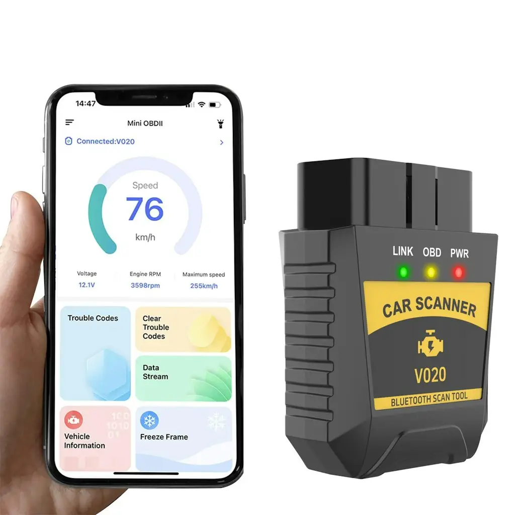 OBD2 Bluetooth Wireless Diagnostic Code Reader for iPhone & Android