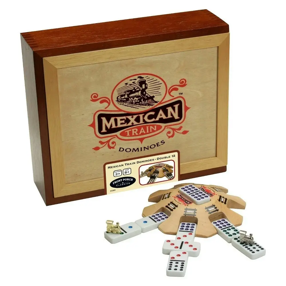 Front Porch Classics Mexican Train Dominoes Set