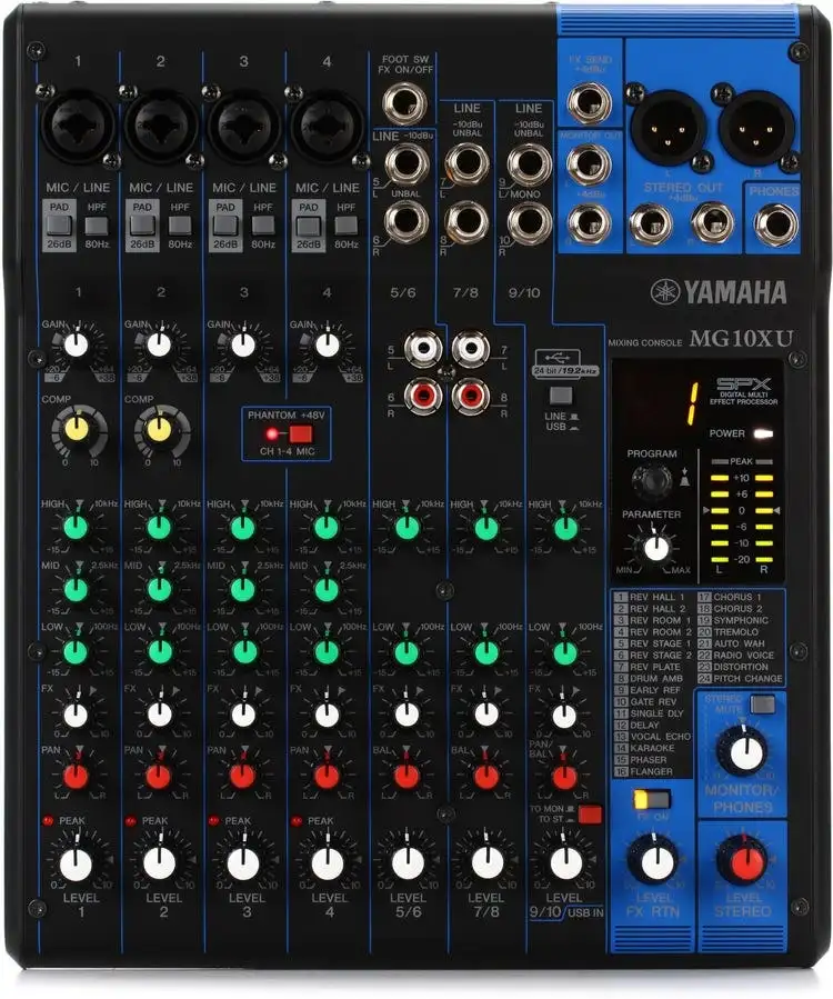 Yamaha MG10XU 10-Channel Mixer
