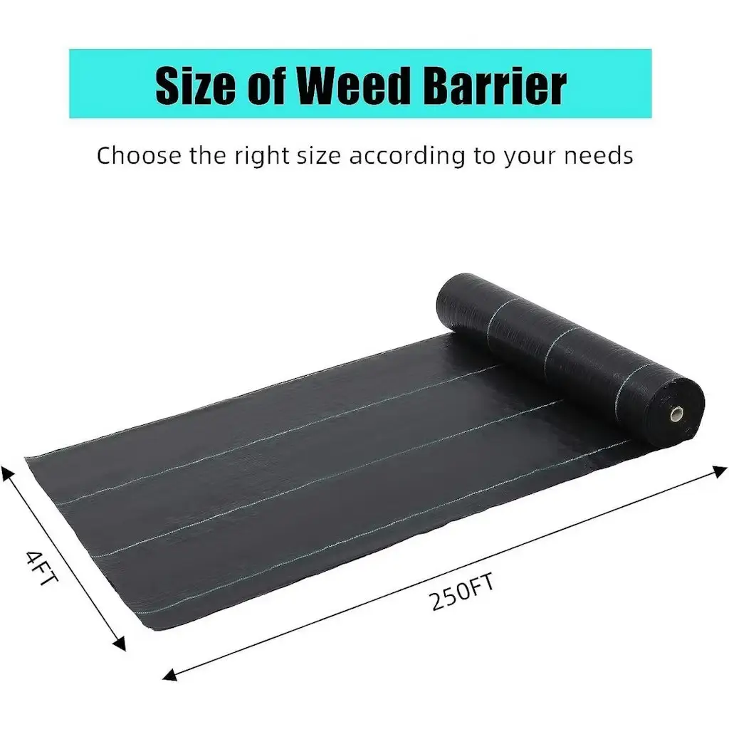 4' x 250' Weed Barrier Landscape Fabric