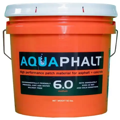 Aquaphalt 6.0 Black Water-Based Asphalt & Concrete Patch 3.5-Gal. Bucket