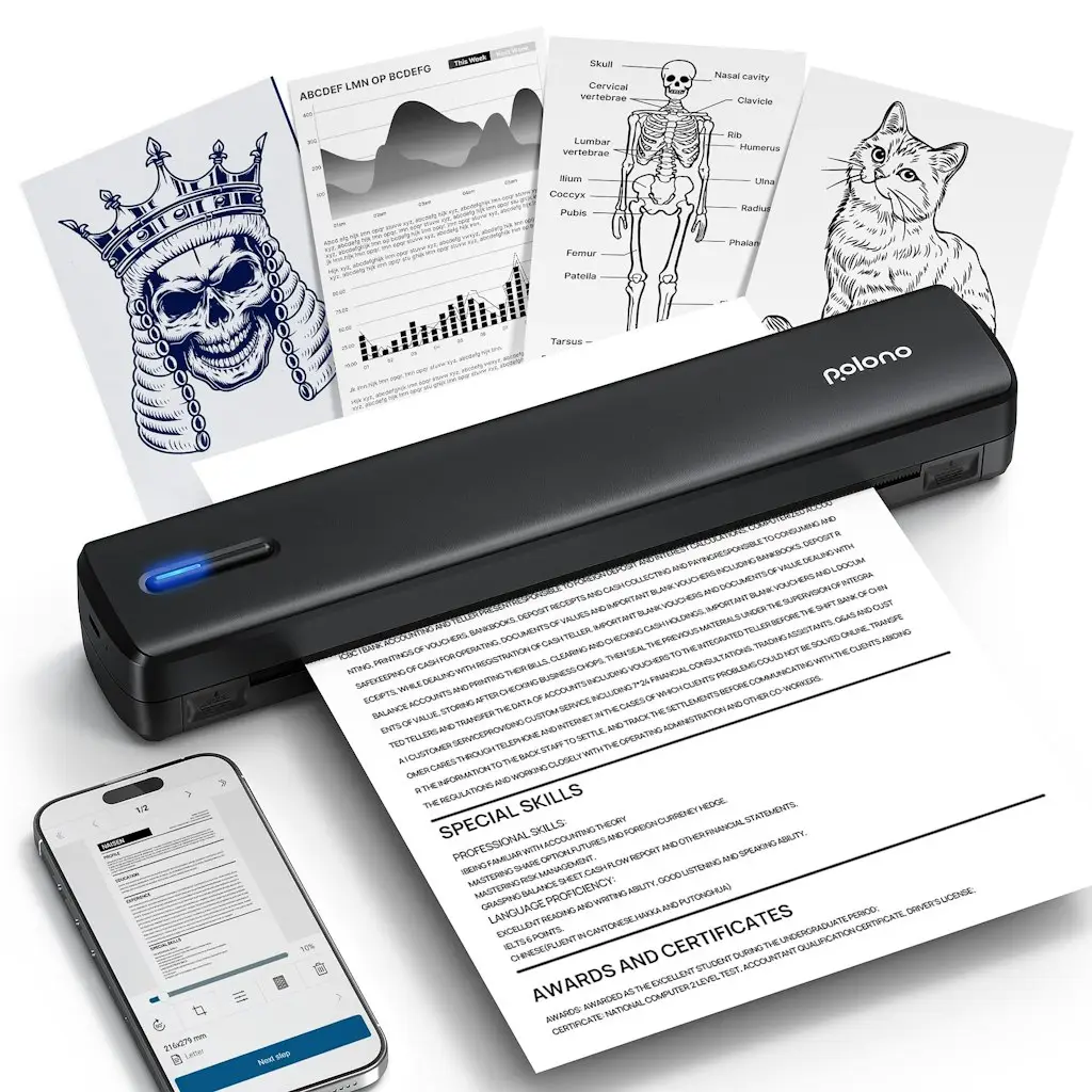 Polono D810 Portable Wireless Thermal Printer