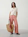 Banana Republic Factory - Wide-Leg High-Rise Crinkle Satin Pull-On Pant