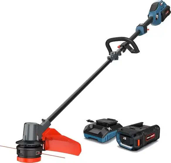 SENIX 60-volt Max 16" Straight Shaft Battery String Trimmer w/ 3 Ah Battery & Charger