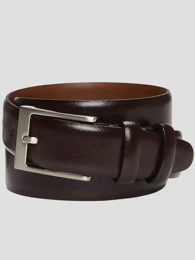 Egara Double Loop Leather Dress Belt
