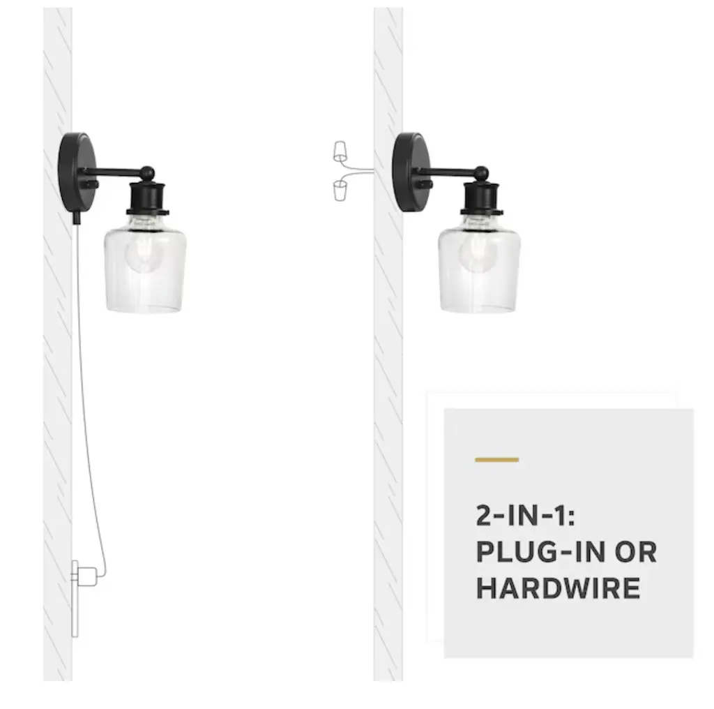 Kichler Helen 5" Hardwired/Plug-In Wall Sconce