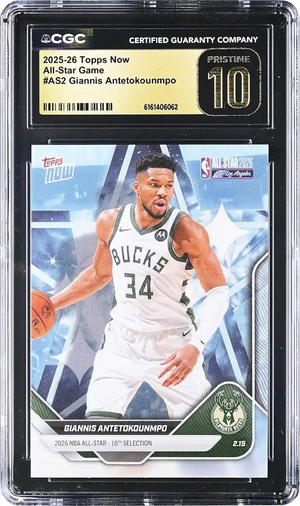 Giannis Antetokounmpo Milwaukee Bucks 2025-26 Authenticated Pristine 10 Card