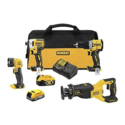 DeWalt 20V MAX XR Brushless 4-Tool Combo Kit