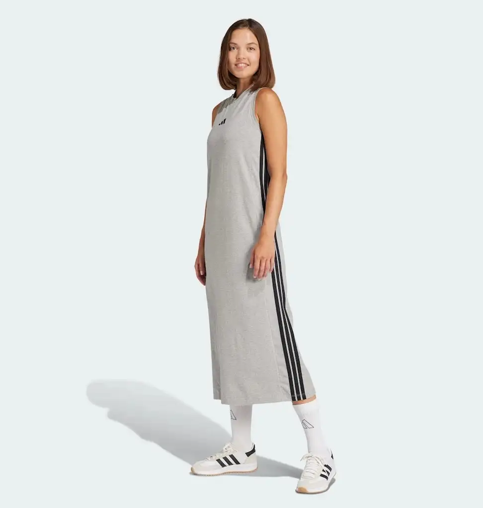 adidas Women's Essentials 3-Stripes Long Racerback Dress