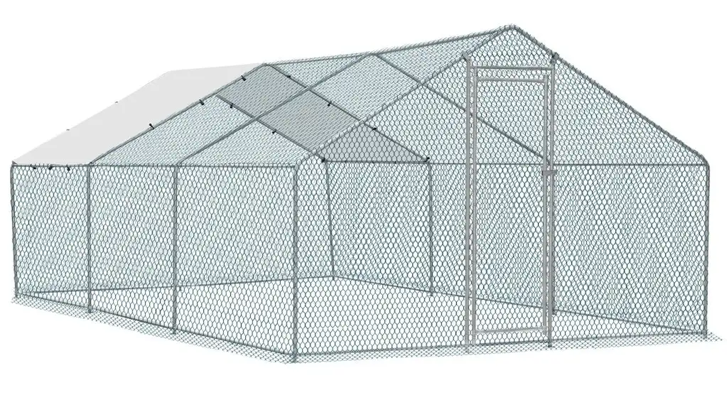 10x20-Foot Metal Walk-In Chicken Coop