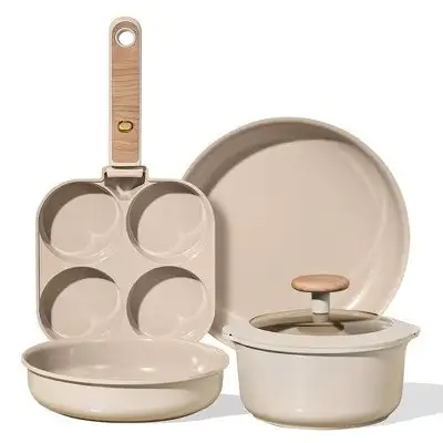 Carote 6-Piece Nonstick Detachable Ceramic Cookware Set