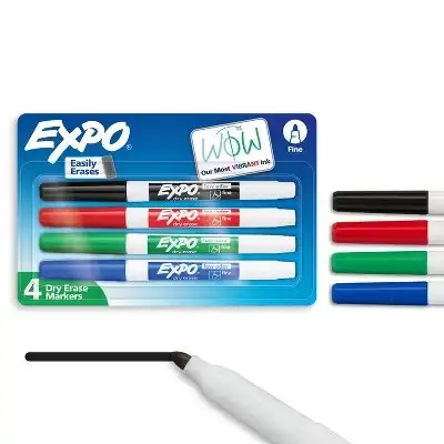 Expo 4-Pack Fine Tip Dry Erase Markers