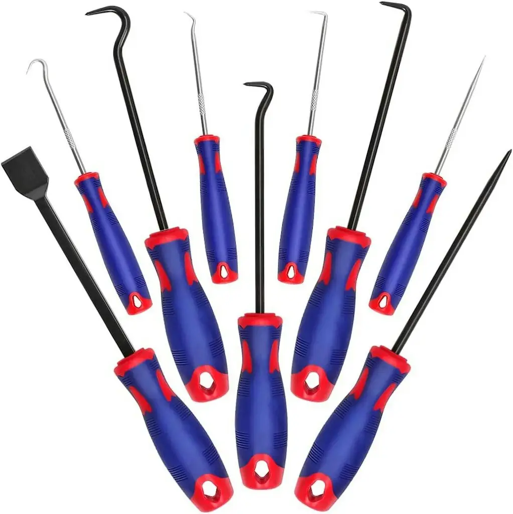 WorkPro 9-Piece Precision Pick & Hook Set w/ Scraper