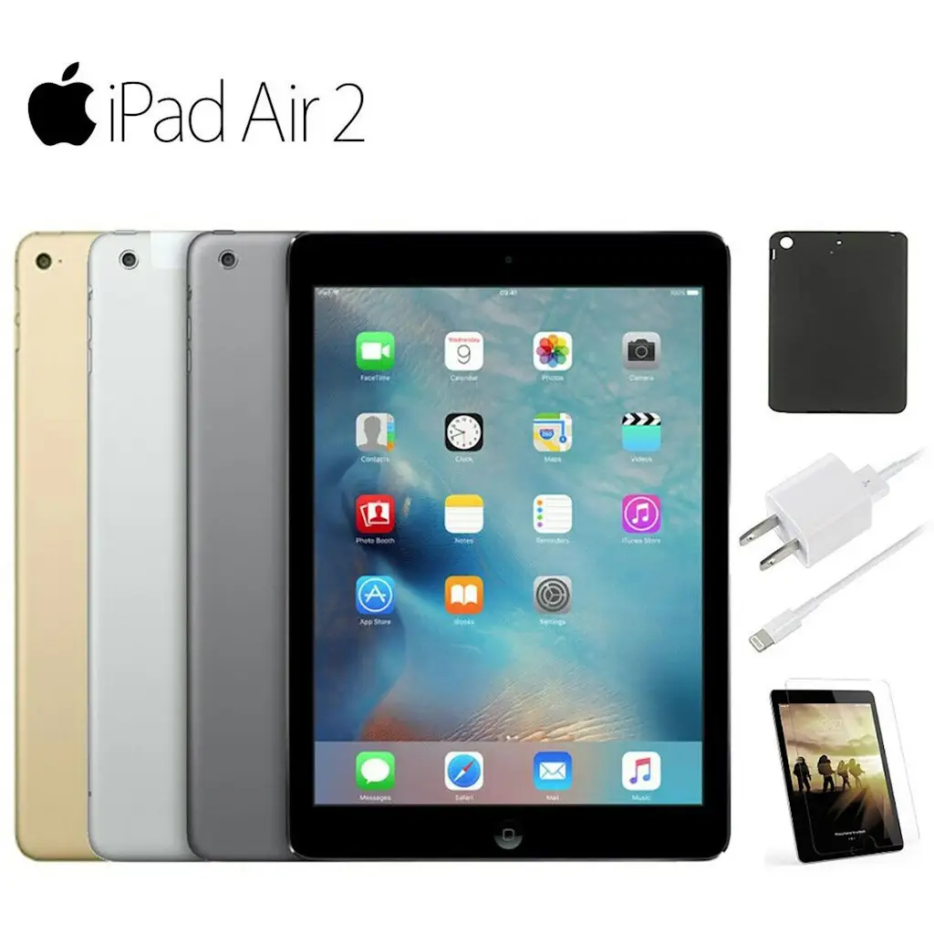 Refurb Apple iPad Air 2 9.7" 16GB-128GB Wi-Fi or 4G Tablet