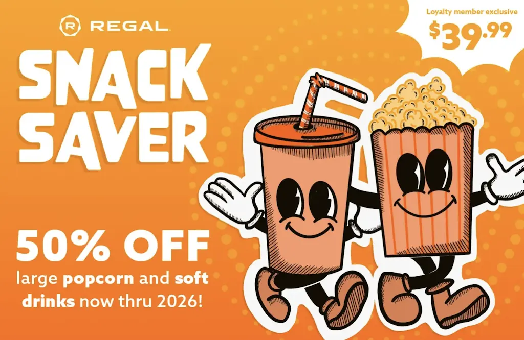 Regal 2026 Snack Saver Card