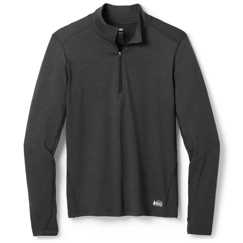 REI Co-op Men's or Women's Midweight Base Layer Half-Zip Top