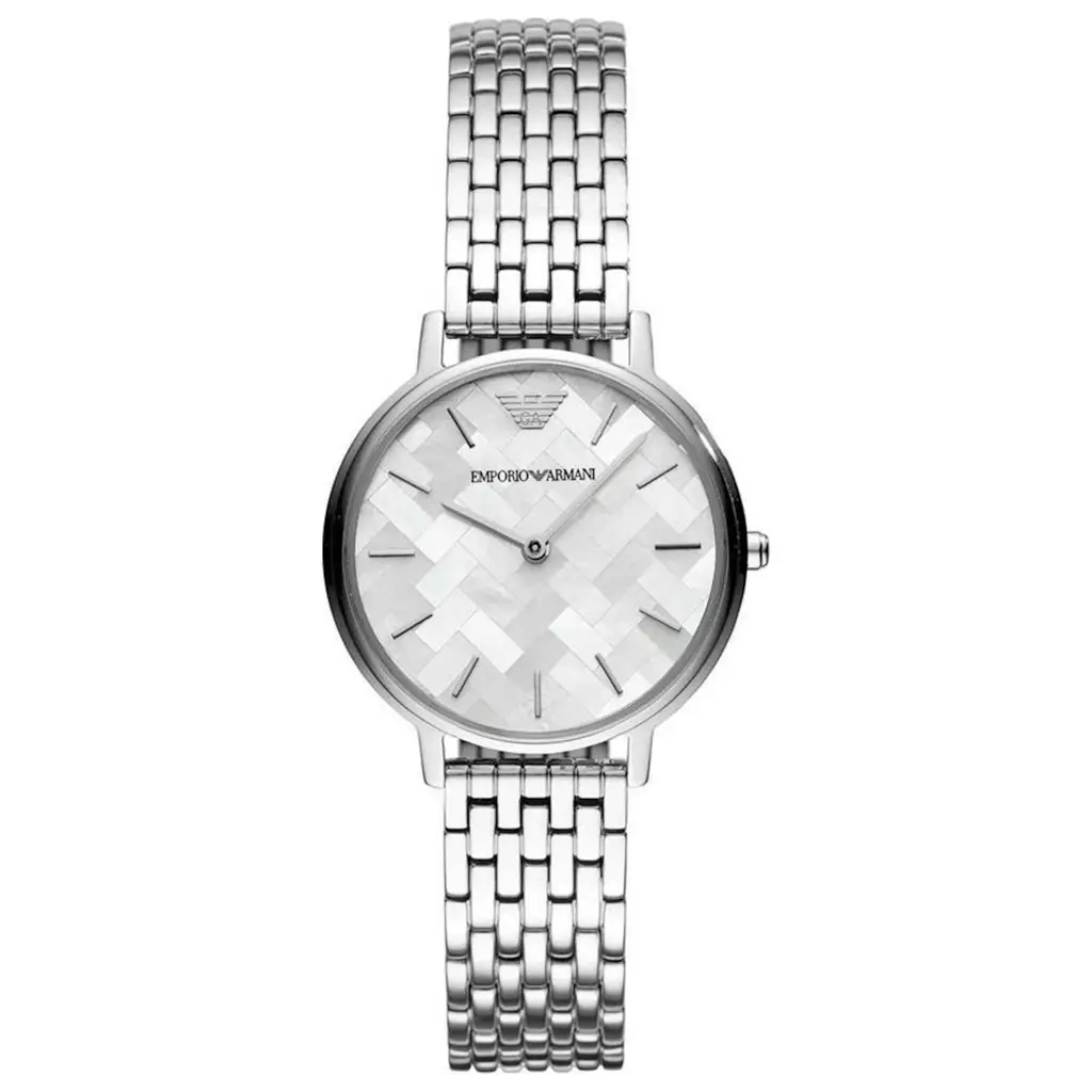 Emporio Armani Men's Classic Silver Dial 43mm Quartz Watch