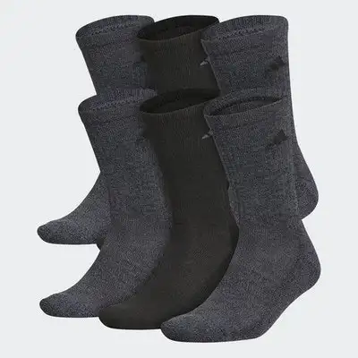 adidas Men's Athletic Cushioned Crew Socks 6-Pack