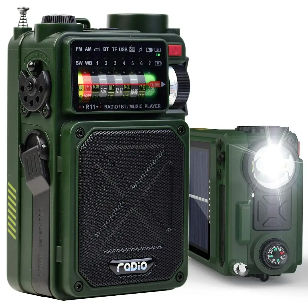 Jazmm Solar Emergency Radio w/ 4000mAh Power Bank