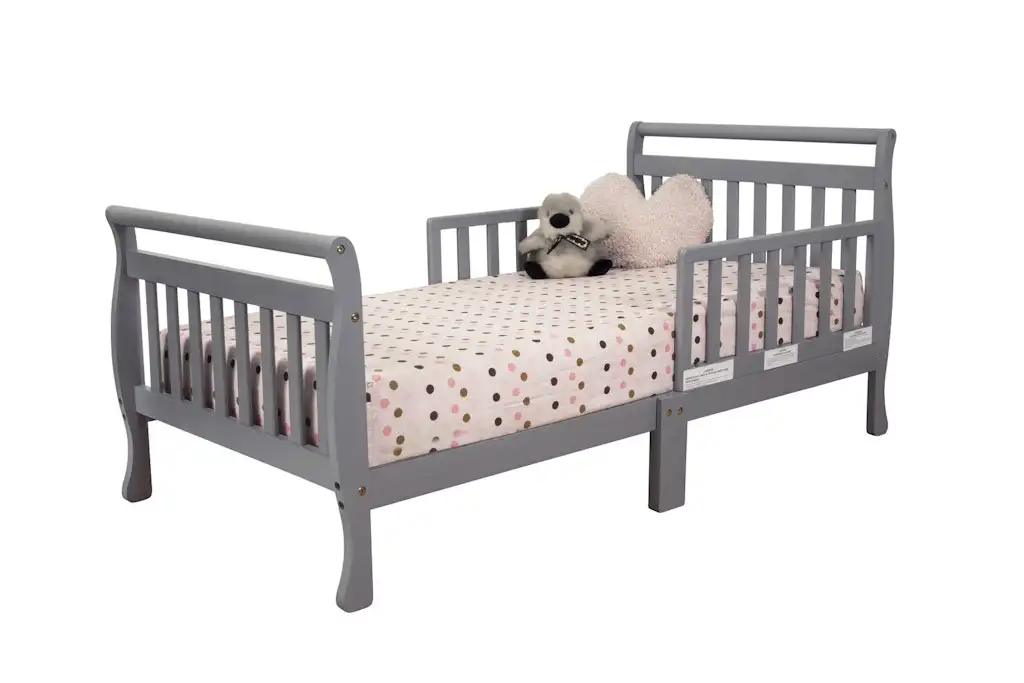 AFG Baby Furniture Anna Pine Wood Toddler Sleigh Bed
