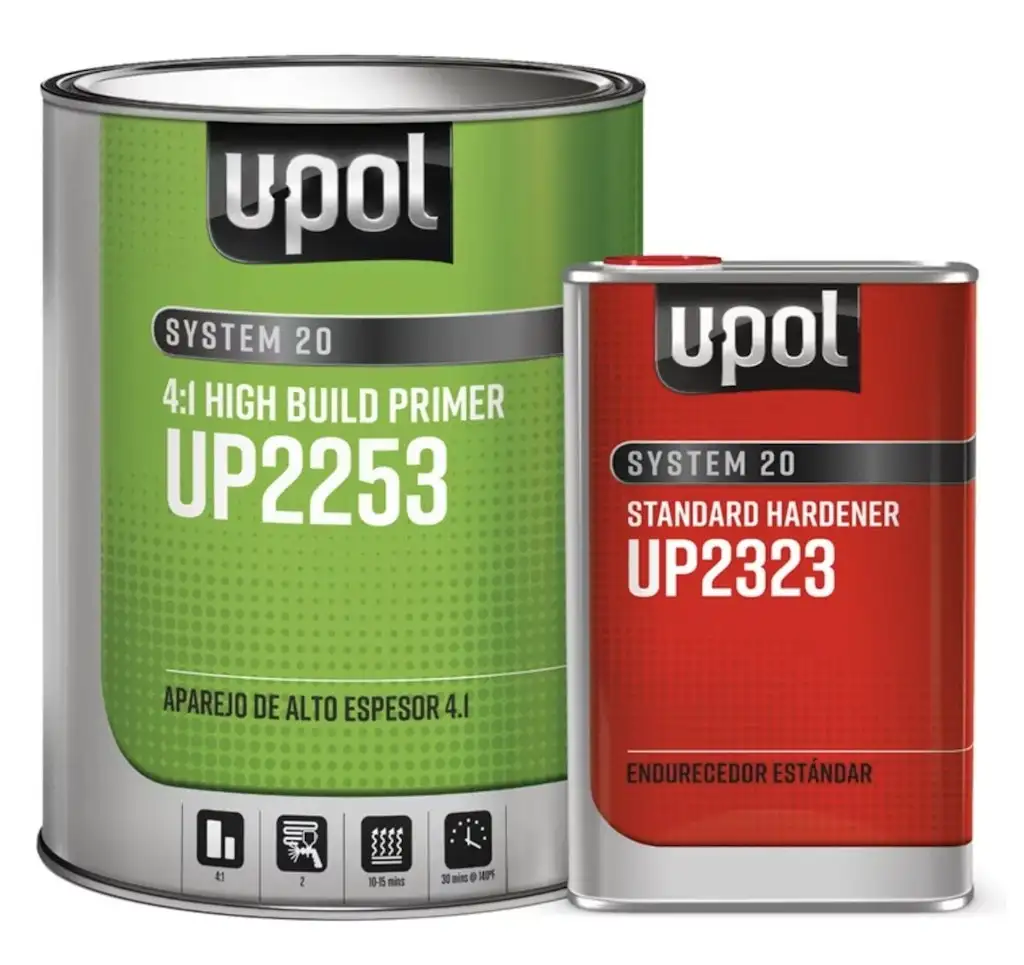 U-POL 1-Gallon Gray High Build 2K 4:1 Urethane Primer Kit