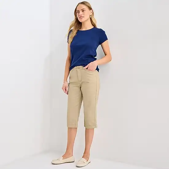 St. John's Bay Secretly Slender Mid Rise Capri Pant