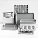 Crate & Barrel Silver 10-Piece Silicone Nonstick Bakeware Set