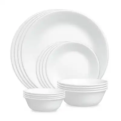 Corelle 16-Piece Winter Frost White Dinnerware Set