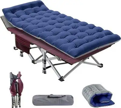 Camping Cot w/ Mattress & Carry Bag