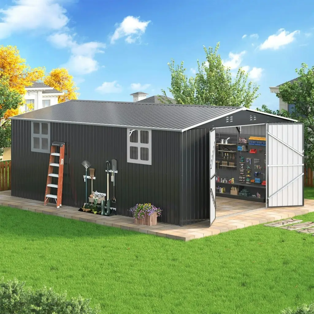 Polar Aurora 12x18-Foot Metal Storage Shed