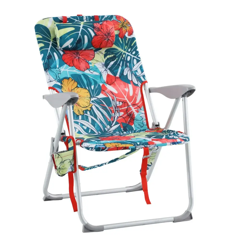 Style Selections Polyester Tropical Print Folding Beach Chair
