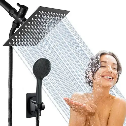 8" Rain Showerhead Combo w/ Handheld Spray