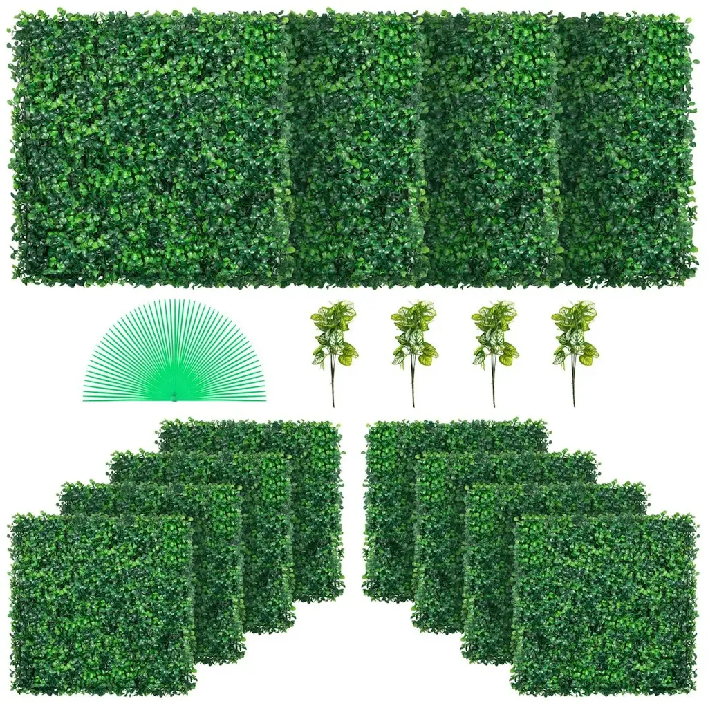 Vevor 12-Piece 20" Artificial Boxwood Panels