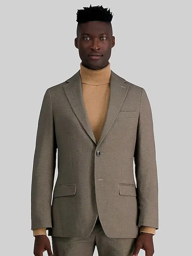 Haggar Tailored Fit Premium Stretch Plaid Suit