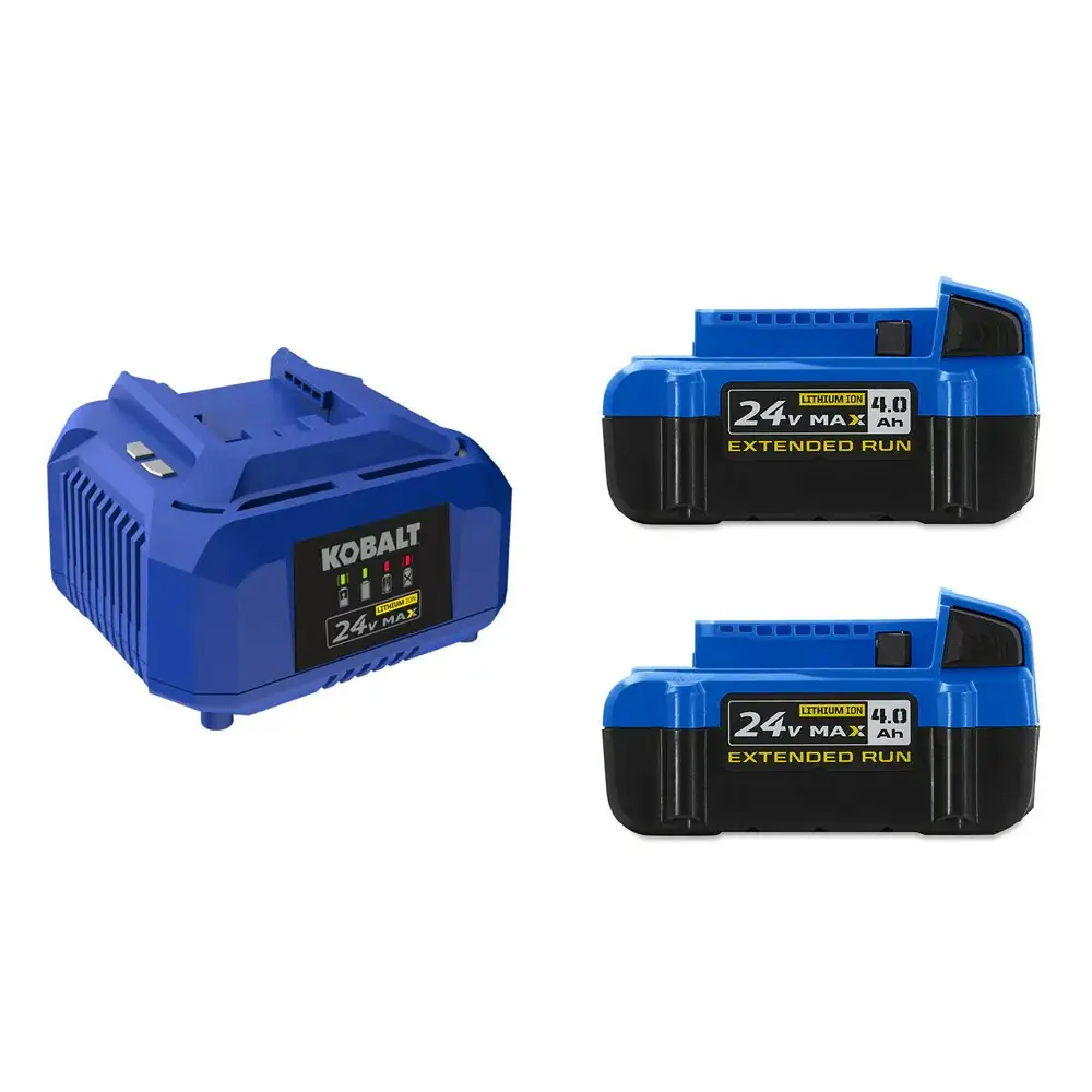 Kobalt 24-Volt 2-Pack 4.0 Ah Lithium-ion Battery & Charger