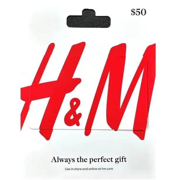 H&M Gift Card $50, List Price is $50, Now Only $42.50