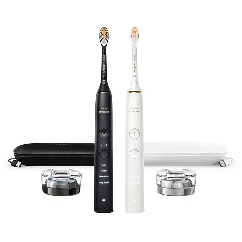 Philips Sonicare DiamondClean Connected Electric Toothbrush 2 Pack, x2 Sonic Toothbrushes, x2 Charging Travel Cases, x2 A3 Brush Heads, Model HX9912/71 Only $199.95