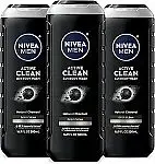 6-Pack 16.9-Oz Nivea Men DEEP Active Clean Charcoal Body Wash
