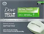 8-Pack DOVE MEN + CARE 3 in 1 Bar Cleanser (Extra Fresh)
