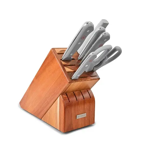 WÜSTHOF Gourmet Grey 7-Piece Knife Block Set, List Price is $335, Now Only $129, You Save $206