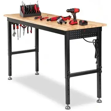 Enjoywood 60" 2,000-lb. Adjustable Height Workbench