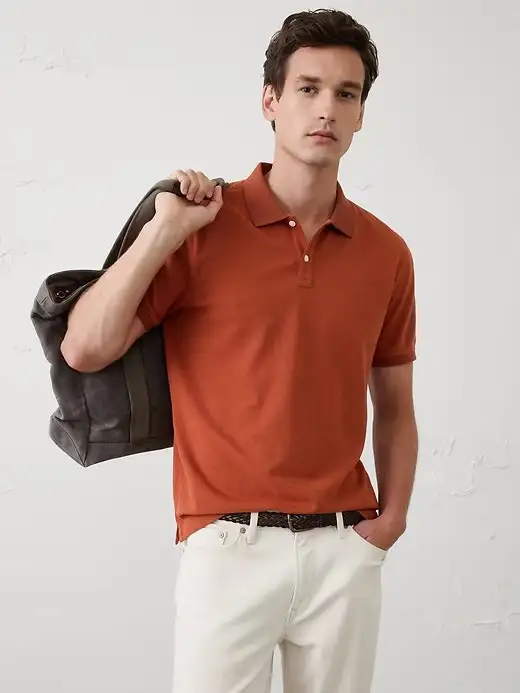 Banana Republic Factory Men's Standard-Fit Pique Polo