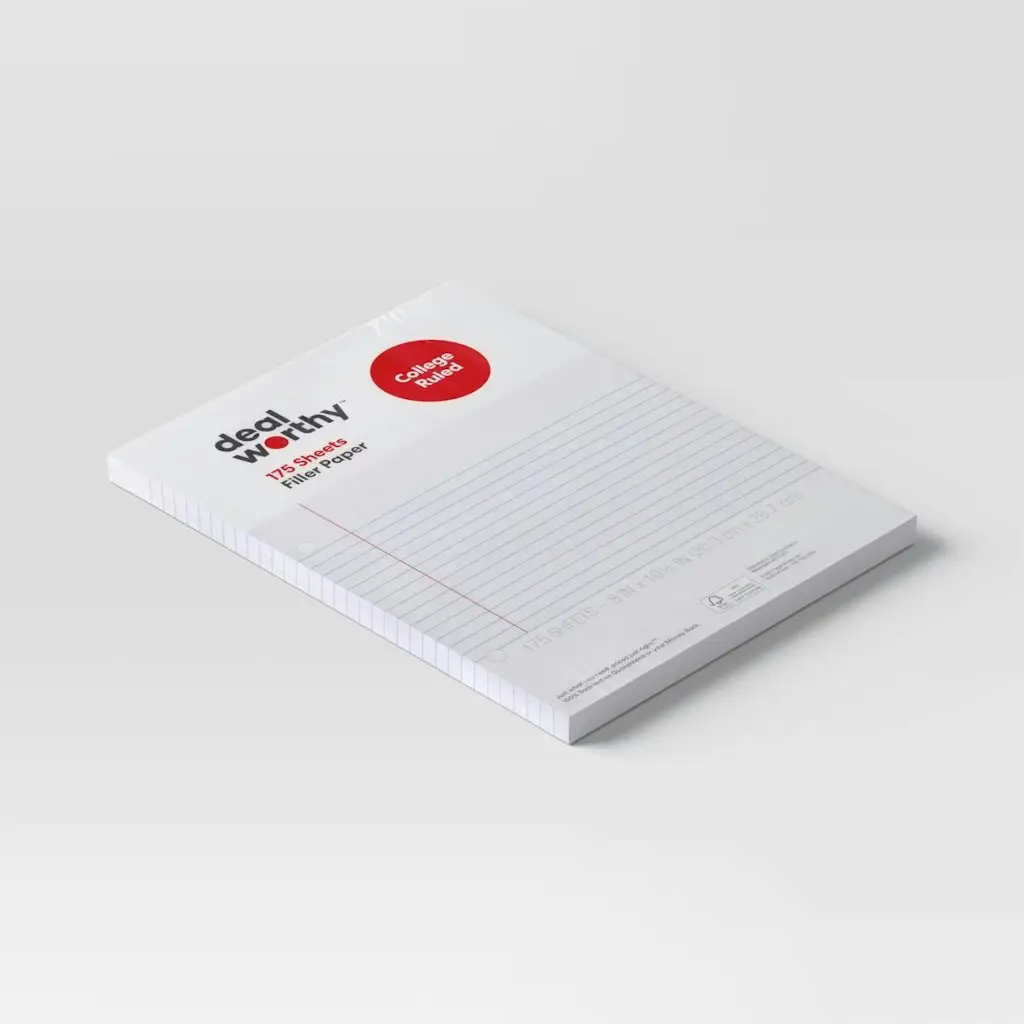 Dealworthy 175-Count College Ruled Loose Leaf Paper