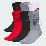 6-Pack adidas kids Cushioned Mixed 2.0 Socks