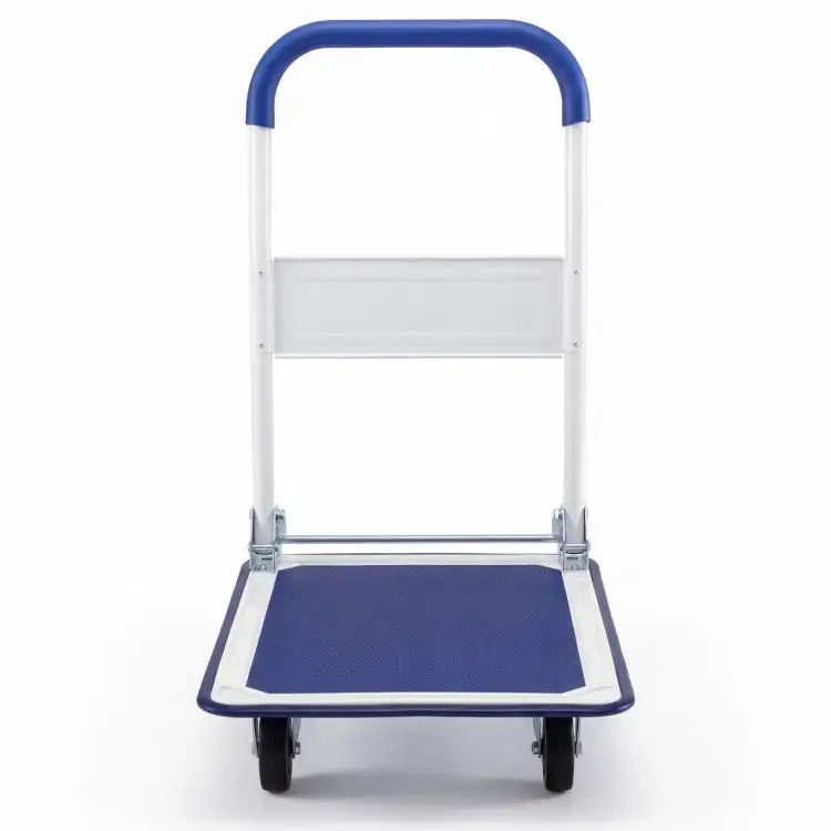 Costway Folding Platform Hand Truck w/ Collapsible Bed & 4 Wheels