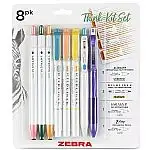 Zebra 8-Count Think Kit Multicolor Pen Set