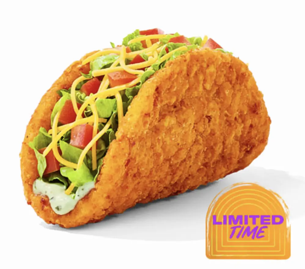 Taco Bell Naked Chicken Chalupa + Medium Drink