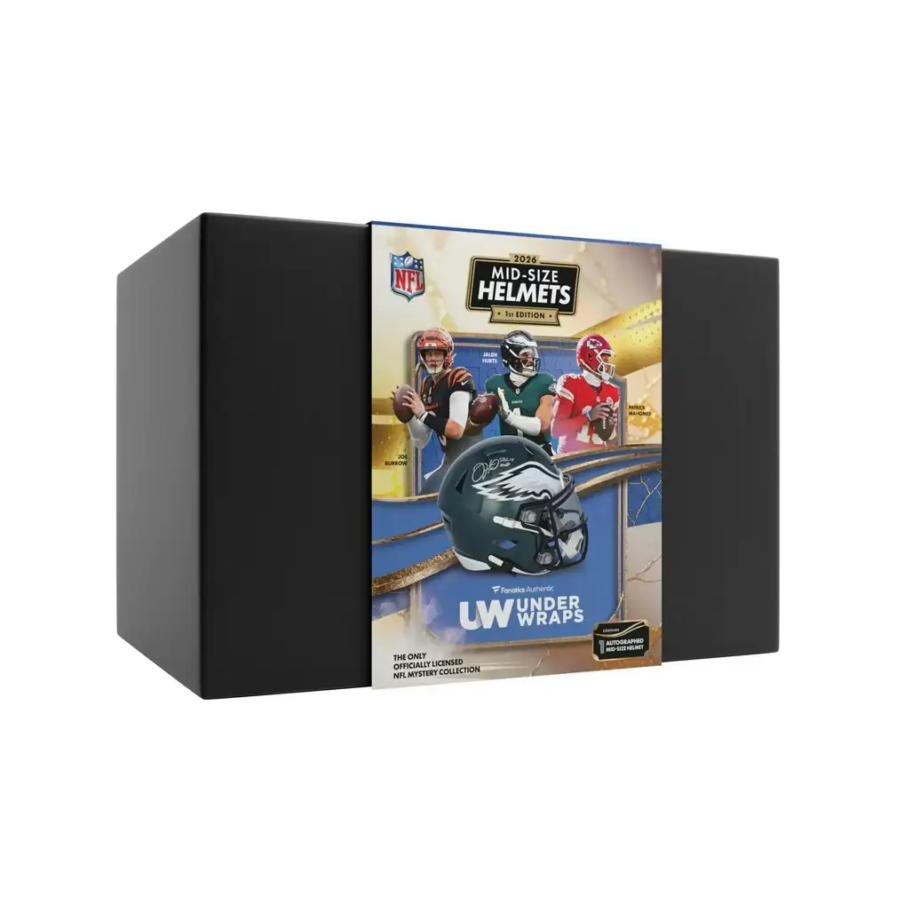 2026 Under Wraps Autographed NFL Mid-Size Helmet Single Mystery Box
