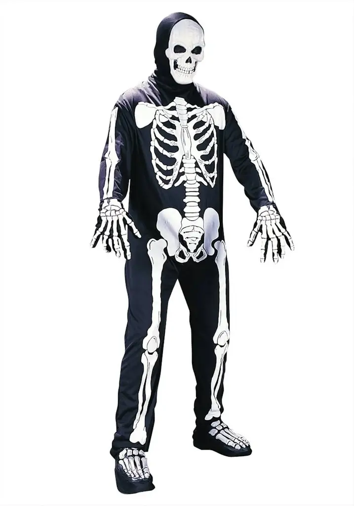 Funworld Adults' Halloween Skeleton Jumpsuit Costume