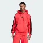 adidas men Essentials 3-Stripes Fleece Hoodie